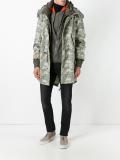 camouflage zipped coat