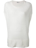 sequin-embellished knitted top