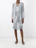printed pleated dress