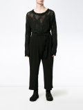 cropped rope belt trousers