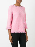 fringed metallic jumper