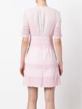 macramé detail flared dress