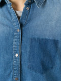 raw hem denim shirt
