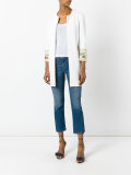 embellished sleeve coat