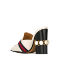 gold buckle mules