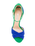 contrast panel sandals