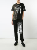printed pieced T-shirt