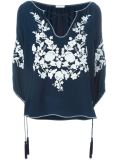 tassel detail embroidered blouse
