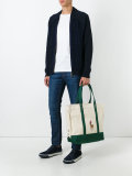 embroidered logo shoulder bag 