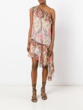 floral print asymmetric dress