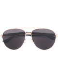 engraved accent aviator sunglasses