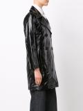 varnished effect peacoat