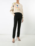 embroidered flowers sweatshirt 