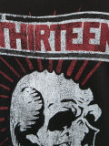 punk skeleton print T-shirt