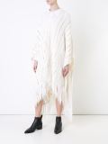 knitted fringed poncho 