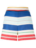striped high-waist shorts