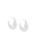 'White Feather' hoop earrings