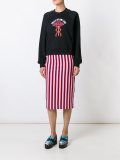 striped fitted skirt