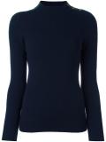 shoulder detailing ribbed pullover