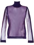 sheer panelled ribber jumper