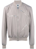 multi-zippers bomber jacket