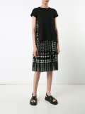 printed pleat skirt