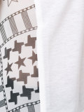 open back scarf print T-shirt