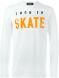 born to skate印花T恤