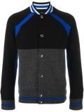 striped band varsity jacket