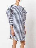 square sleeve striped dress