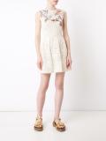 bird patches macramé dress