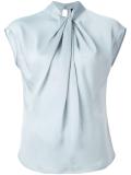 ruffled front blouse