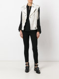 fringed sleeveless biker jacket