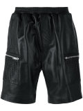 leather cargo shorts