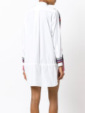 patchwork detail shirt dress