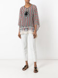tassel embellished striped tunic