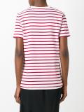 flamingo print striped T-shirt