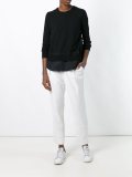 layered effect knit sweater