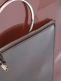 ring handle vinyl tote bag
