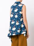 pirouette print blouse