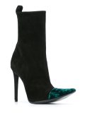 crushed velvet ankle boots