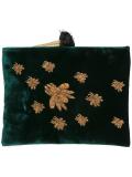 ragno embroidered velvet clutch