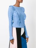 cable knit ruffled jumper