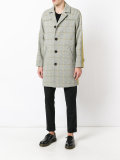 plaid midi coat