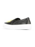 patched slip-on shoes