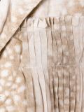 animal print pleated detailing coat