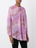 tie-dye chiffon peasant blouse