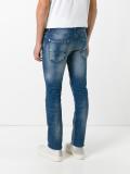 stonewashed slim-fit jeans