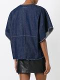 V neck denim top 