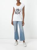 microphone print T-shirt
